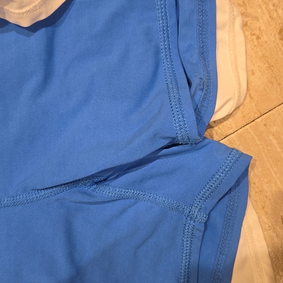 Lilly Pulitzer Luxletic Blue/White Zela Tiered Leisure Skort - Picture 7 of 9